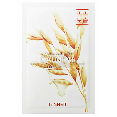 THE SAEM СМ Маска на тканевой основе д/лица N с экстрактом овсянки Natural Oatmeal Mask Sheet 21мл