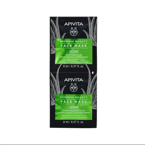 Apivita Express Beauty Маска для лица Aloe саше, 8 мл 2 шт