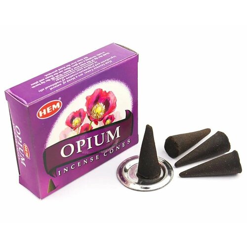 Благовония HEM OPIUM (Опиум), 10 конусов благовония hem безосновные opium опиум 10 конусов