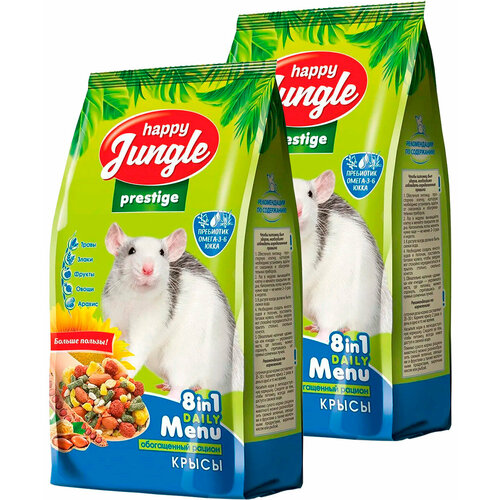 HAPPY JUNGLE престиж для декоративных крыс (500 гр х 2 шт)