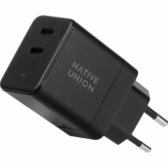 Сетевое зарядное устройство Native Union Fast GaN 2xUSB-C, 35 Вт, черный