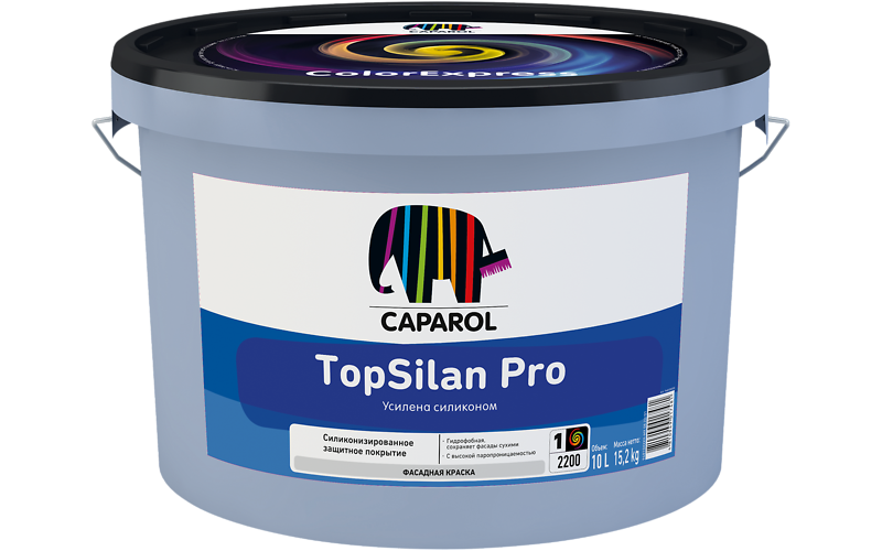 Краска водно-дисперсионная для наружных работ Caparol TopSilan Pro База 1, 10 л