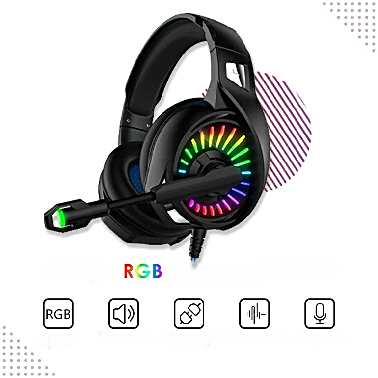 Игровая гарнитура для компьютера с микрофоном K3000, Проводные геймерские наушники, Гарнитура для PC, MAC, разъем mini jack 3.5, Черный — фото 3