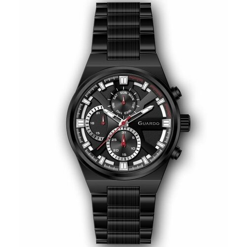 Наручные часы Guardo 12724-4, черный, серебряный