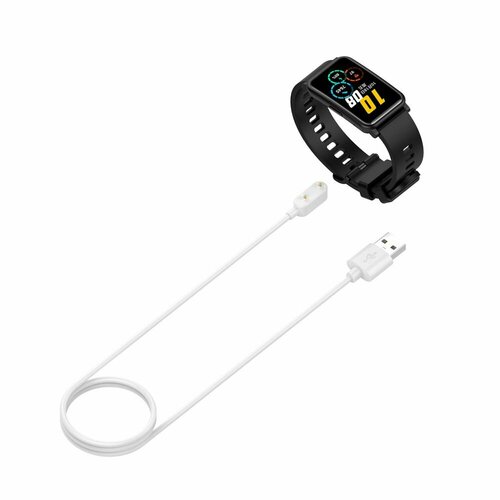 Зарядное USB устройство 1м для Huawei Band 6 7 8, Watch Fit Special Edition B39, S-TAG, Children's Watch 4X 4 Pro Fit/2/ES, белое смарт часы honor magicwatch 2 agate black hbe b39