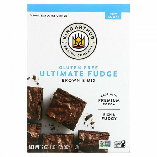 King Arthur Flour, Fudge Brownie Mix, без глютена, 482 г (17 унций)