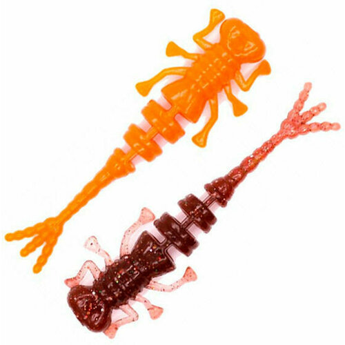 фото Мягкая приманка brown perch kurva mix морковный/машинное масло 70мм 2гр цвет 002/007 6 шт