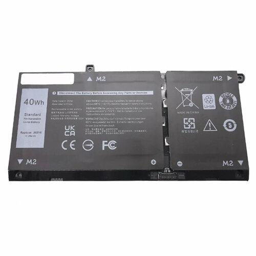 Аккумулятор JK6Y6 для Dell Latitude 3410 3510, Vostro 5300 5401 5501 11.25V 40Wh (3555mAh) черная аккумулятор для ноутбука dell inspiron 13 5301 jk6y6