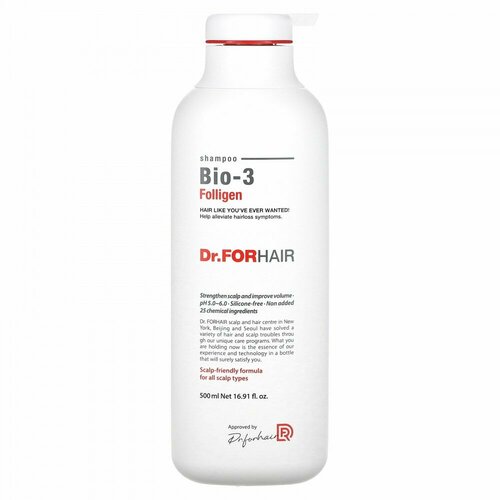 Dr.ForHair, Folligen Shampoo, Bio-3 , 16.91 fl oz (500 ml)