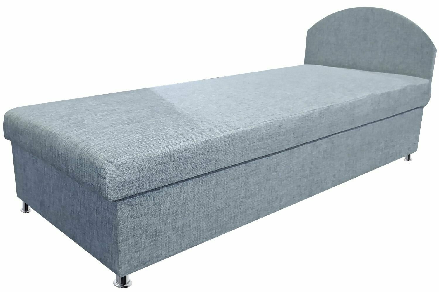 фото Кровать-тахта Даная 80x190 с ящиком, светло-серая рогожка