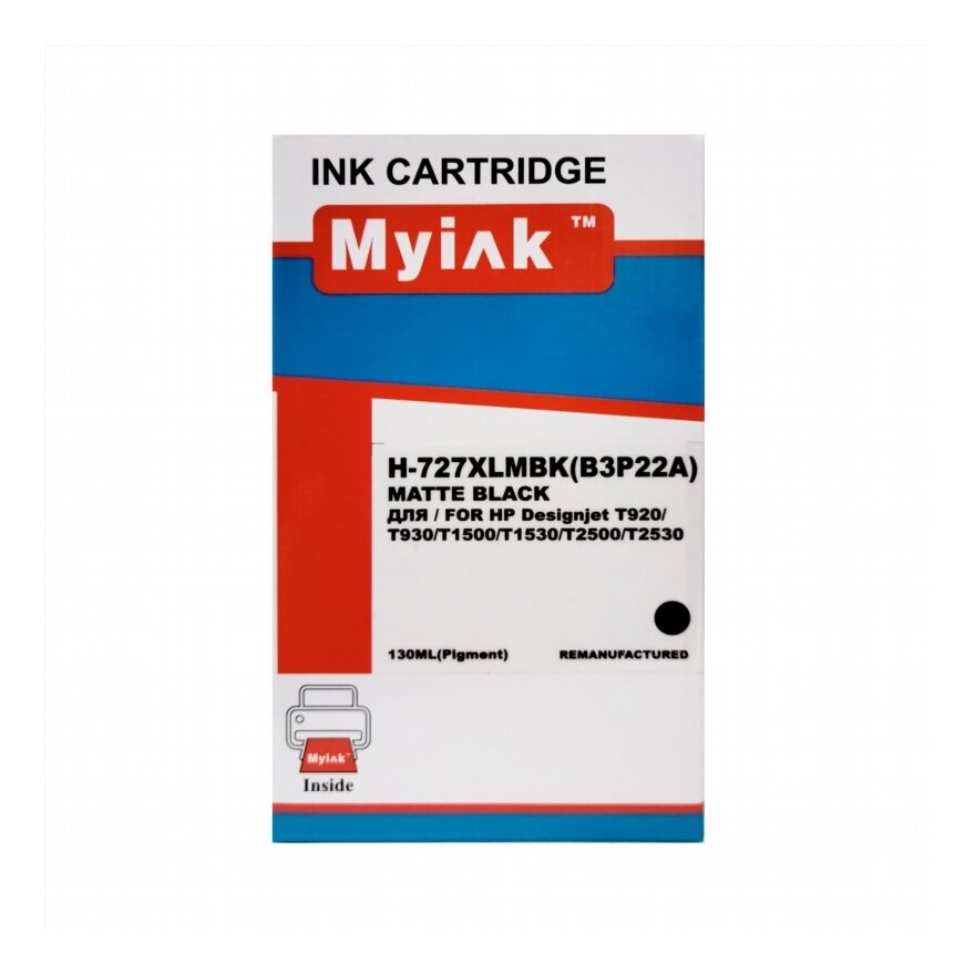 Картридж для (727XL) HP DesignJet T1500/T2500/T920 (B3P22A) Matte Black Pigment MyInk