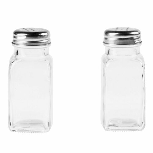 Набор солонка-перечница 2 шт стекло 492₽