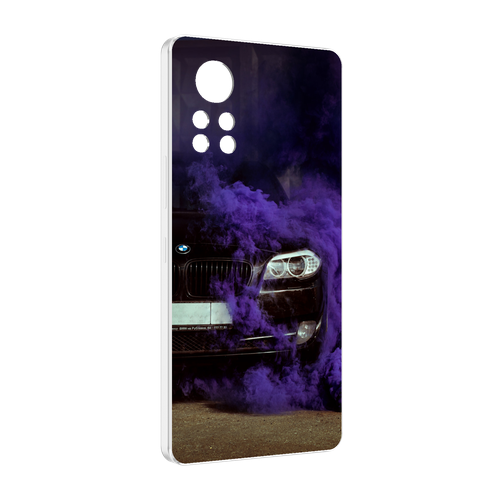 Чехол MyPads бмв-с-фиолетовым-дымом мужской для Infinix Note 12 i X667 задняя-панель-накладка-бампер