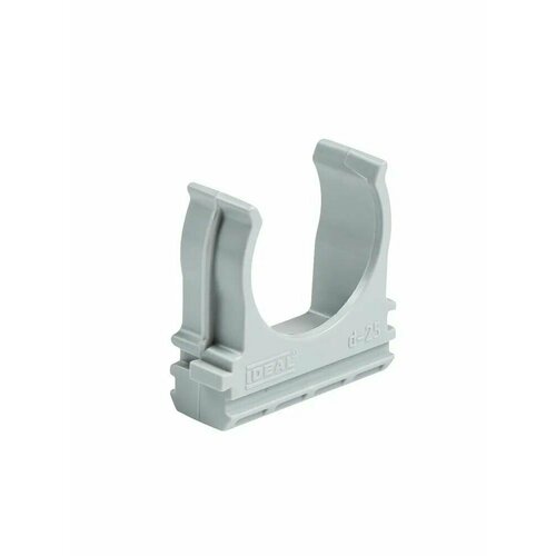 Держатель для труб с защелкой Ф25 (упак. 20шт.) 002 Светло-серый Идеал