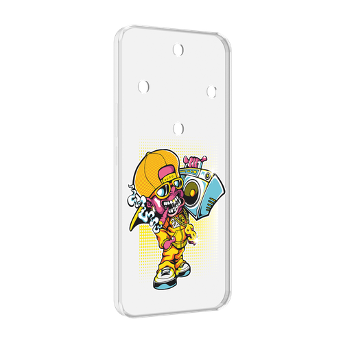 Чехол MyPads нарисованный парень с колонкой для Honor Magic 5 Lite / Honor X9a задняя-панель-накладка-бампер