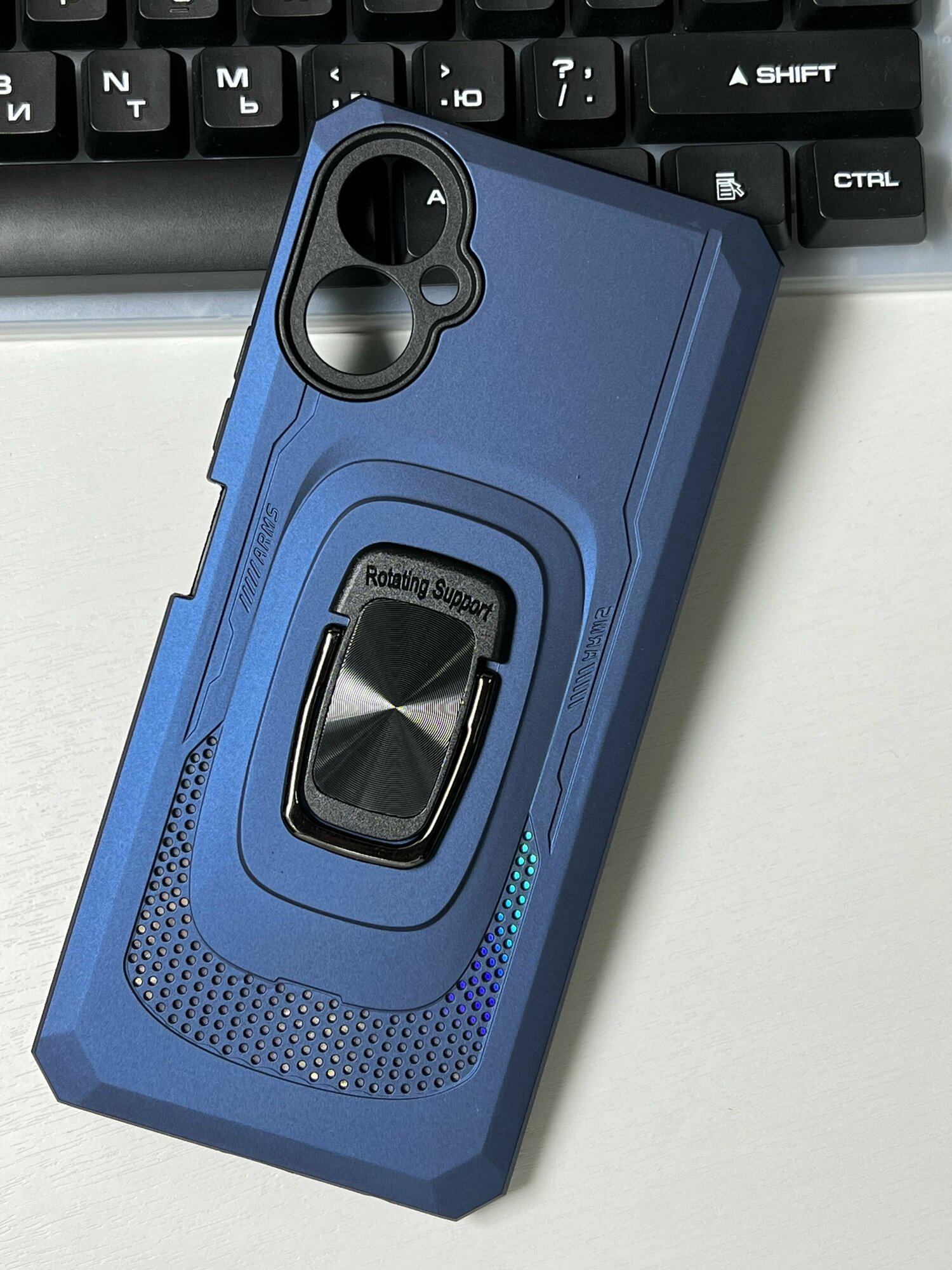 фото Чехол для Tecno Camon 19 Neo / Техно Камон 19 Нео противоударный, ударопрочный, усиленный, синий