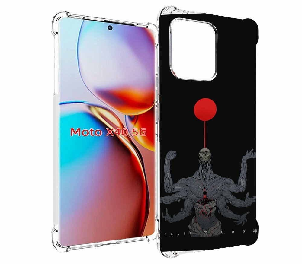 Чехол MyPads скелет-с-6-руками для Motorola Moto X40 задняя-панель-накладка-бампер