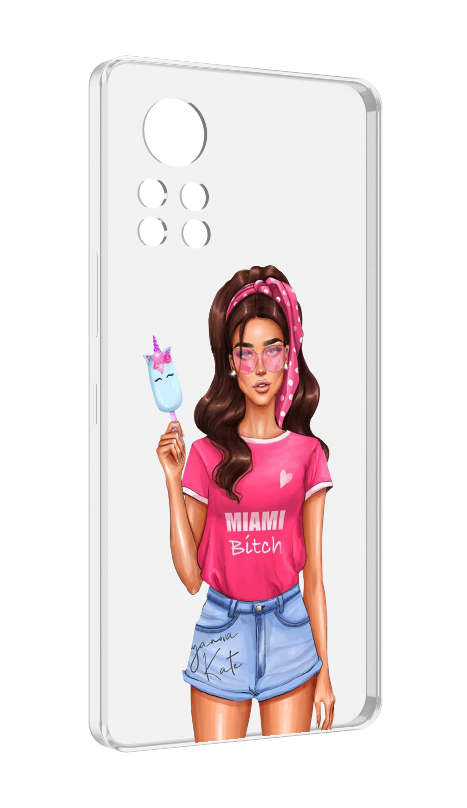 Чехол MyPads майами-битч женский для Infinix Note 12 i X667 задняя-панель-накладка-бампер