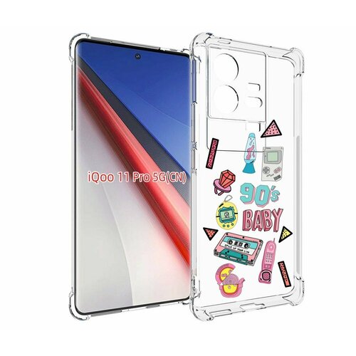 Чехол MyPads гаджеты 90х для Vivo iQOO 11 Pro задняя панель накладка бампер