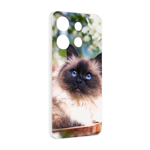чехол mypads порода кошка бирман для iphone 14 plus 6 7 задняя панель накладка бампер Чехол MyPads порода кошка Бирман для Infinix Smart 7 задняя-панель-накладка-бампер