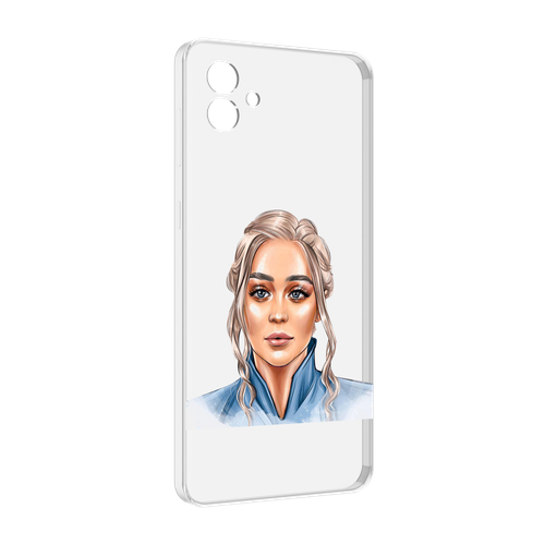 Чехол MyPads красивая-нарисованная-девушка-блондинка женский для Samsung Galaxy M04 задняя-панель-накладка-бампер