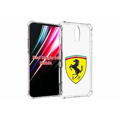 Чехол MyPads Ferrari-3 мужской для ZTE Nubia Red Magic 1 5G задняя-панель-накладка-бампер чехол mypads gaming 3 для zte nubia red magic 1 5g задняя панель накладка бампер