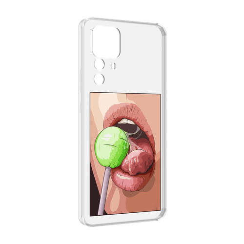 Чехол MyPads зеленый-чупа-чупс женский для Xiaomi 12T Pro задняя-панель-накладка-бампер