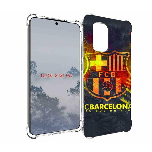 Чехол MyPads FC-Barcelona-Wallpaper-3 для Nokia X30 5G задняя-панель-накладка-бампер