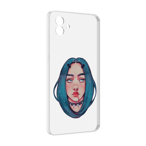 Чехол MyPads грустная-девушка-с-синими-волосами для Samsung Galaxy M04 задняя-панель-накладка-бампер