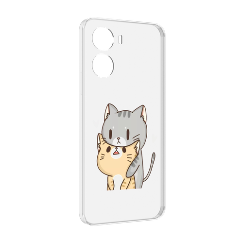 Чехол MyPads любящие-коты для Vivo Y56 5G задняя-панель-накладка-бампер