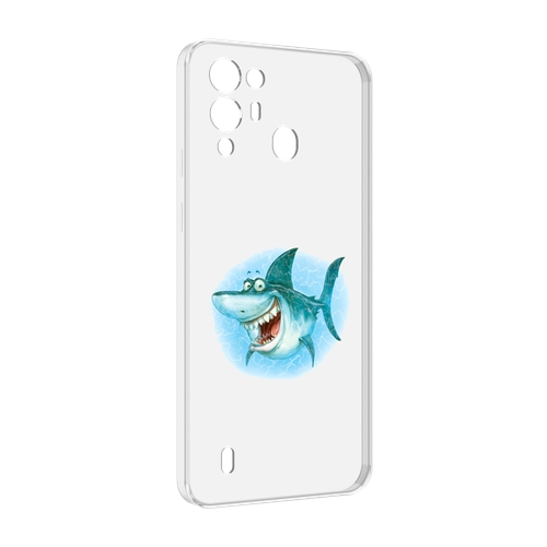 Чехол MyPads веселая акула для Blackview A55 Pro задняя-панель-накладка-бампер