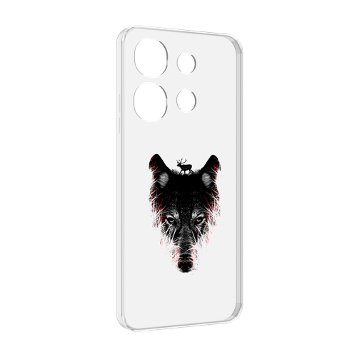 Чехол MyPads волк в траве для Tecno Spark Go 2023 (BF7) / Tecno Smart 7 задняя-панель-накладка-бампер