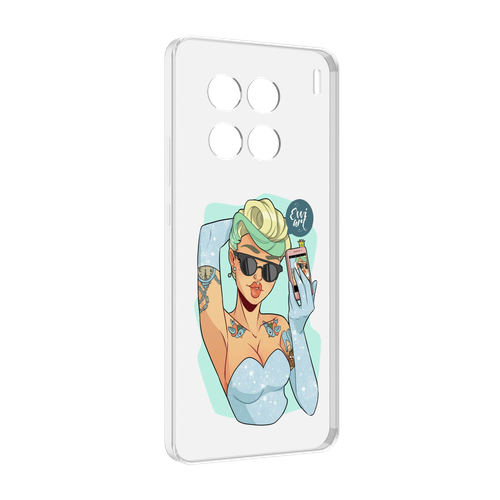 Чехол MyPads девушка с короткой стрижкой женский для Vivo X90 Pro задняя-панель-накладка-бампер