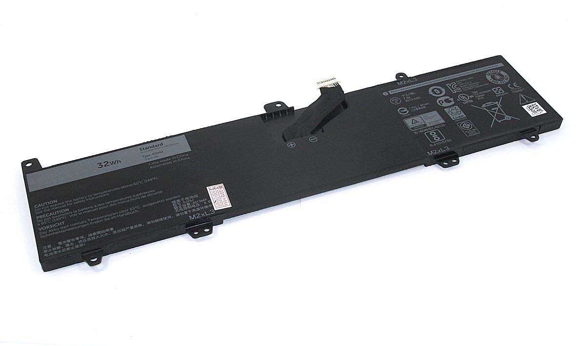 Аккумулятор 0JV6J для ноутбука Dell Inspiron 11 3162 7.6V 32Wh (4200mAh) черный