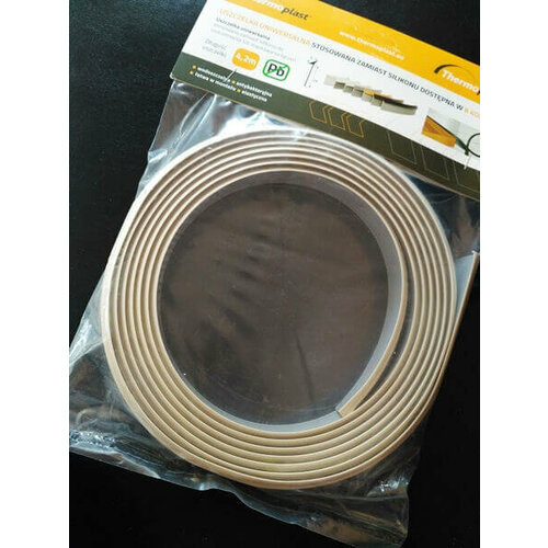 Лента уплотнительная thermoplast гибкий плинтус черный 830₽