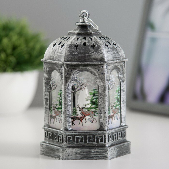 фото RISALUX Ночник "Огонек" LED 1Вт 3хAG13 бронза 8,5х8,5х13см