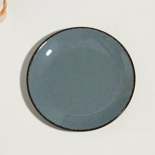 Тарелка «Pearl», d=21 см, синяя, фарфор