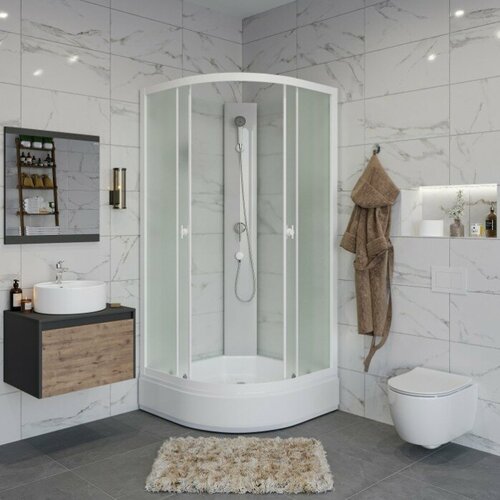 Душевая кабина Niagara Promo P90/26/MT/BK (900х900х1950)