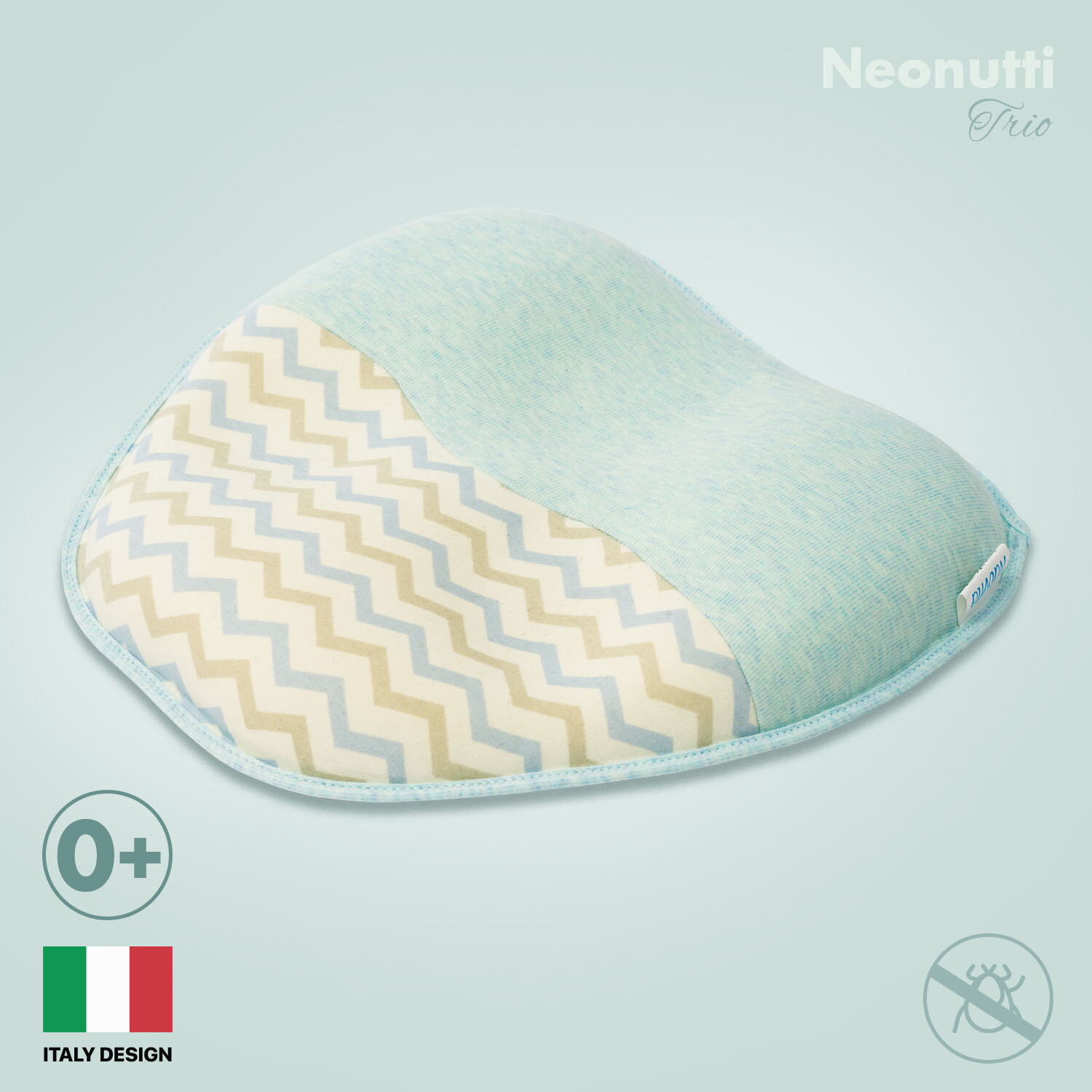 Подушка Nuovita NEONUTTI "Trio Dipinto", для новорожденного (цвета в ассорт.) Сонный гномик - фото №2