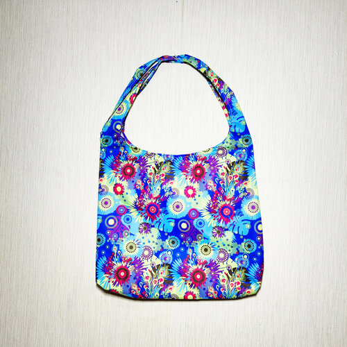 Сумка  авоська Три лисы, синий