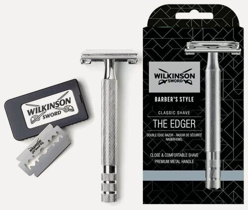 Изображение товара Т-образная бритва Wilkinson Sword Classic Double Edge Premium + сменные лезвия 5 шт.