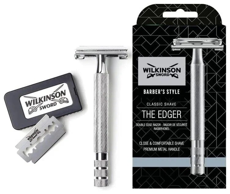 Т-образная бритва Wilkinson Sword Classic Double Edge Premium + сменные лезвия 5 шт.