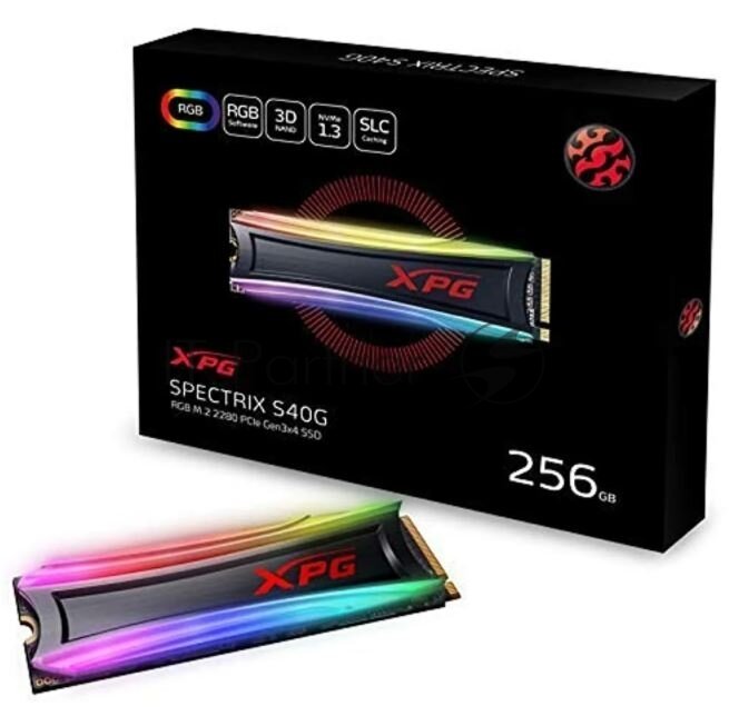 SSD накопитель A-DATA S40G RGB 256ГБ, M.2 2280, PCI-E x4, NVMe - фото №17