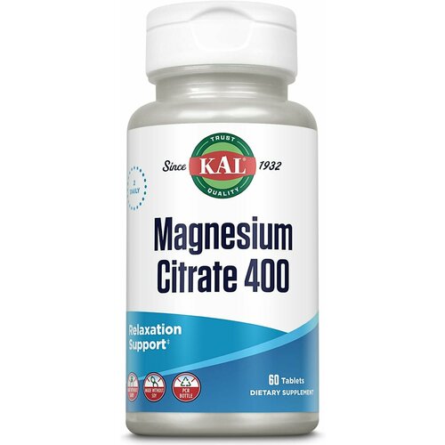 kal малат магния 400 90 таблеток KAL Magnesium Citrate 400 60 tablets (магния цитрат)