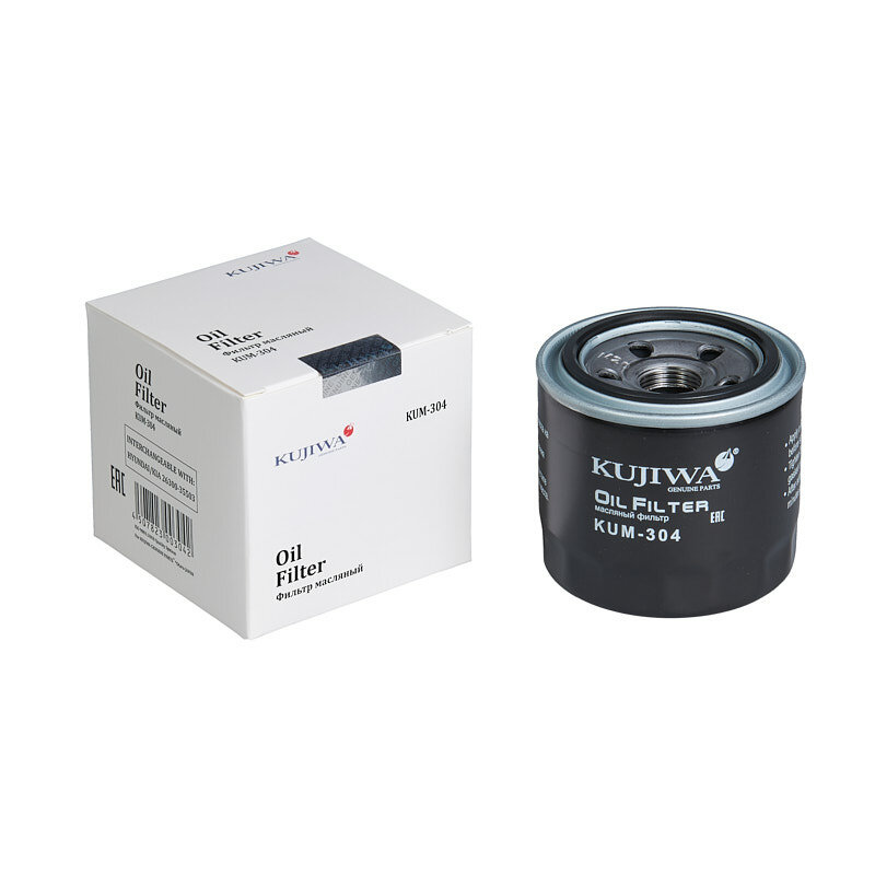 фото Фильтр масляный HYUNDAI/KIA Solaris; Santa Fe; Sonata; Elantra; Kia Rio; Ceed; Sportage; Sorento KUM304 KUJIWA 2630035503
