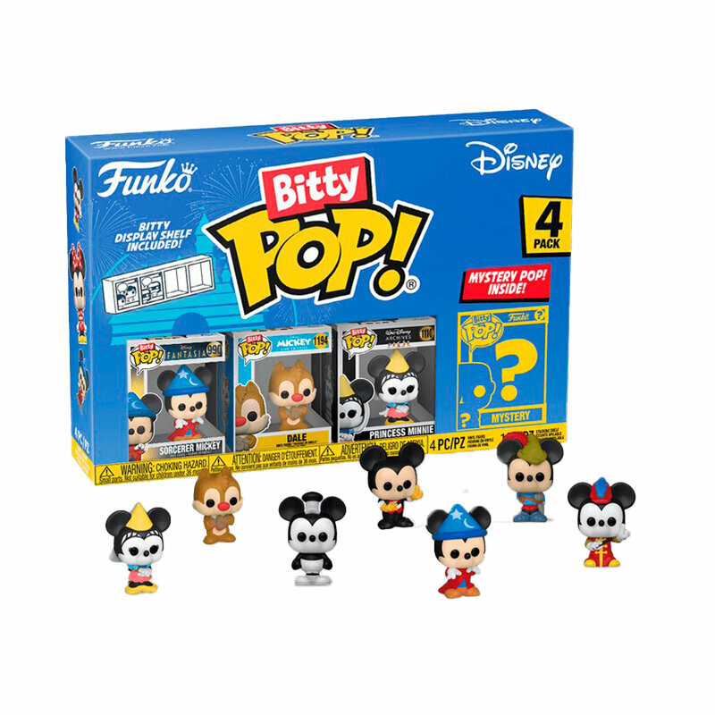 Фигурка Funko Bitty POP! Disney Набор фигурок "Колдун Микки" (Sorcerer Mickey 4PK) 4 шт.