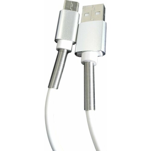 USB Кабель Type-C "Mi-Digit" M22, с защитой от перегиба - пружина, 2A, Белый, 1 м.