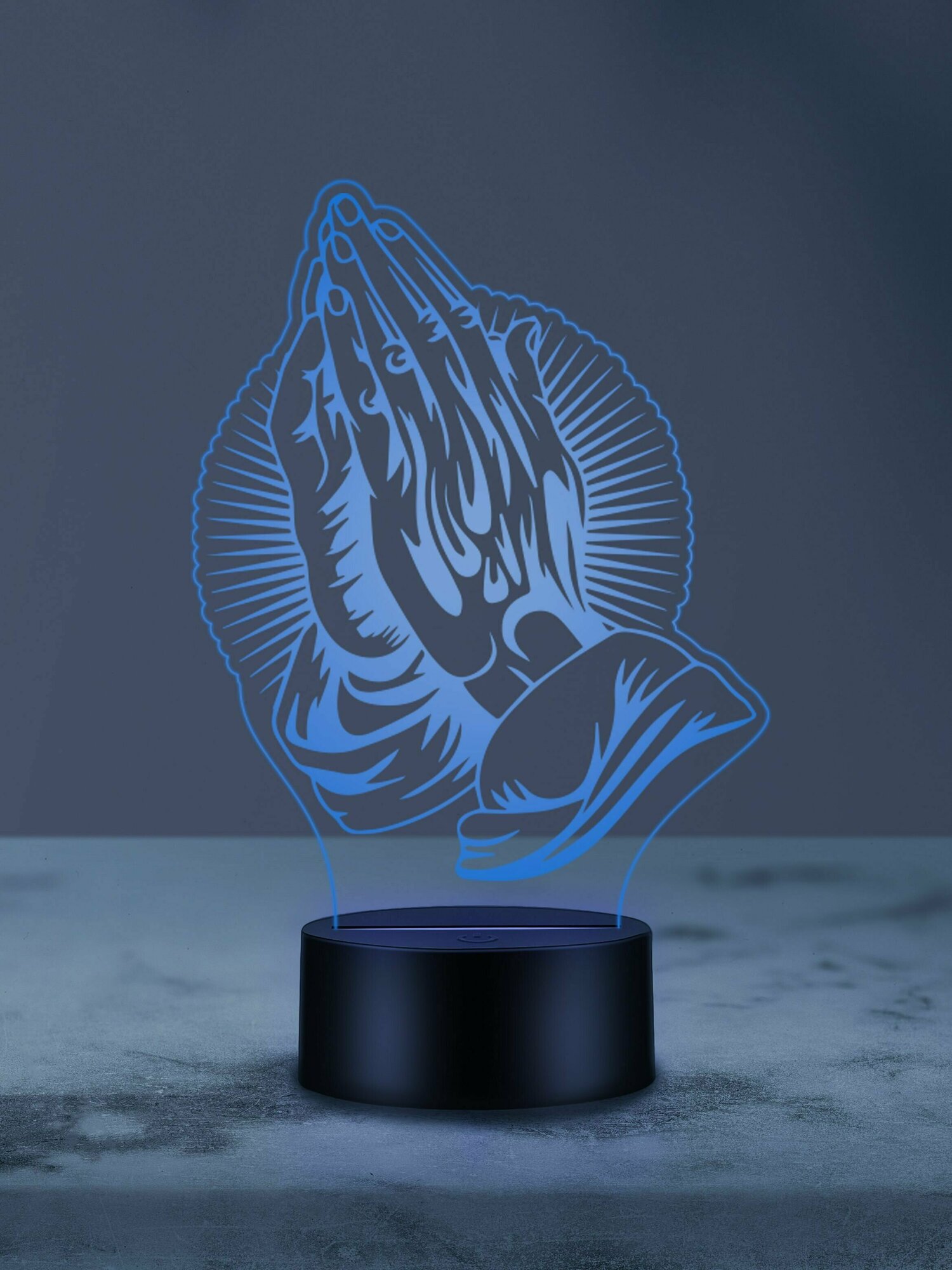Ночник "Молитва" ночная лампа, 3Д светильник, ладони - фотография № 2