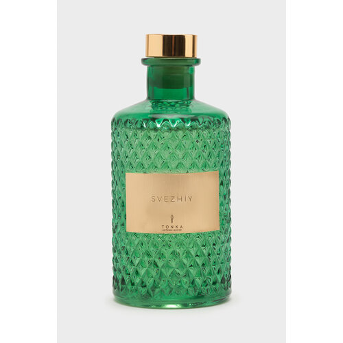 Диффузор TONKA perfumes т00000013, аромат svezhiy, стакан зеленый 350 мл интерьер цвет бесцветный