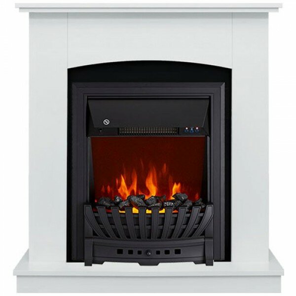 фото Электрокамин Royal Flame Barcelona с очагом Aspen Black белый